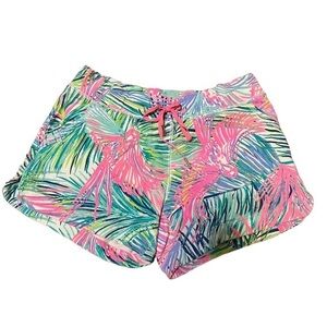 Lilly Pulitzer Bright Colorful Draw String Shorts Size XS